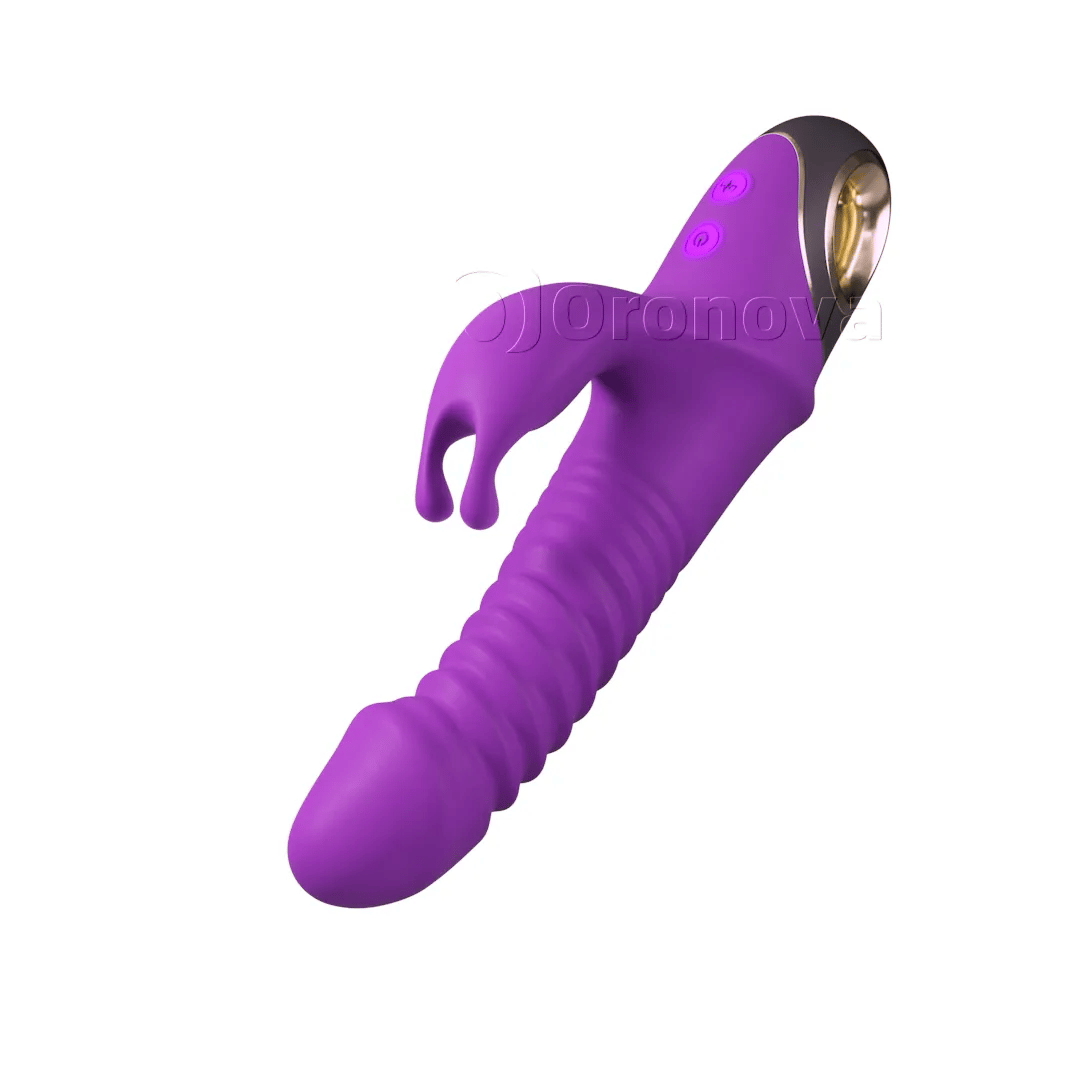 3-in-1 Thrusting Rabbit Vibrator with 9 Vibration Modes