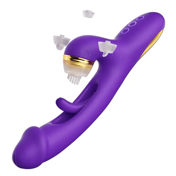 G-pro 3 Ultra - Vibrator G-spot Flapping Nuálaíoch le sleeves Silicone In-athsholáthair le haghaidh Feidhm Tapping, Sucking, Tickling & Licking