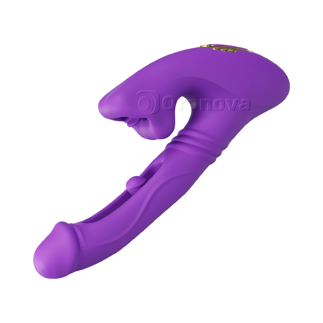 Hollow Thrusting Vibrator with Fingertip & Head Vibration