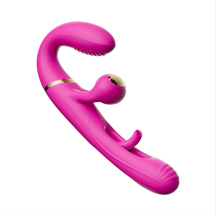 Dildo Dhá Cheann le 4 Mhótar agus 10 Mhodh Creathadh & Bualadh