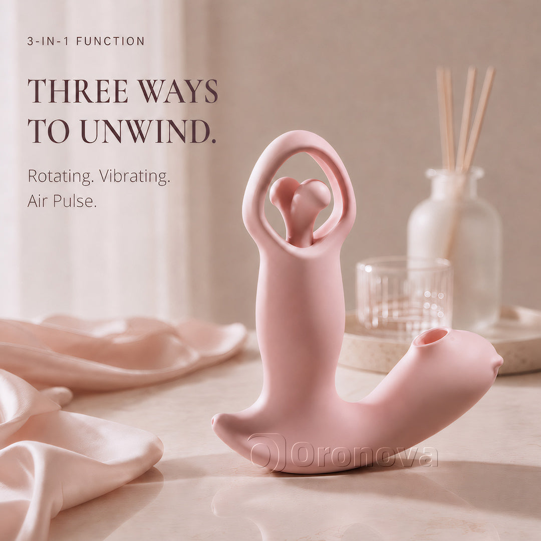 3-in-1 Rotary, Vibration & Airflow Pulse Vibrator