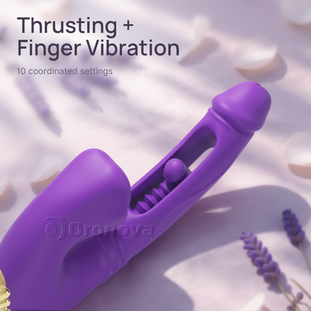 Hollow Thrusting Vibrator with Fingertip & Head Vibration