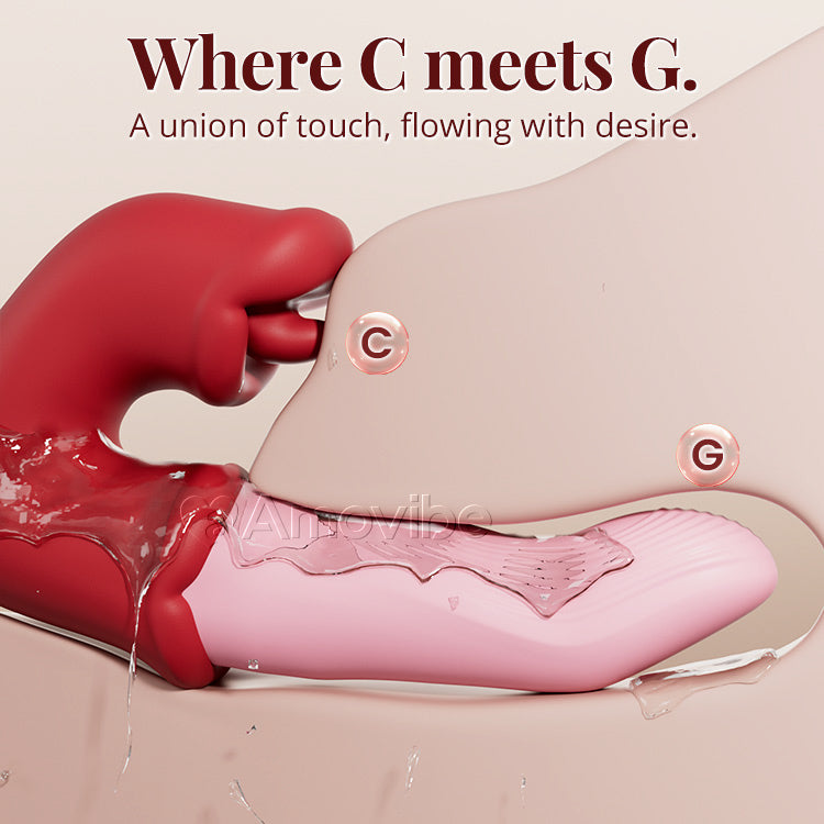 G-Spot & Vibrator Clit – Gníomh Liceála Teanga, Uiscedhíonach