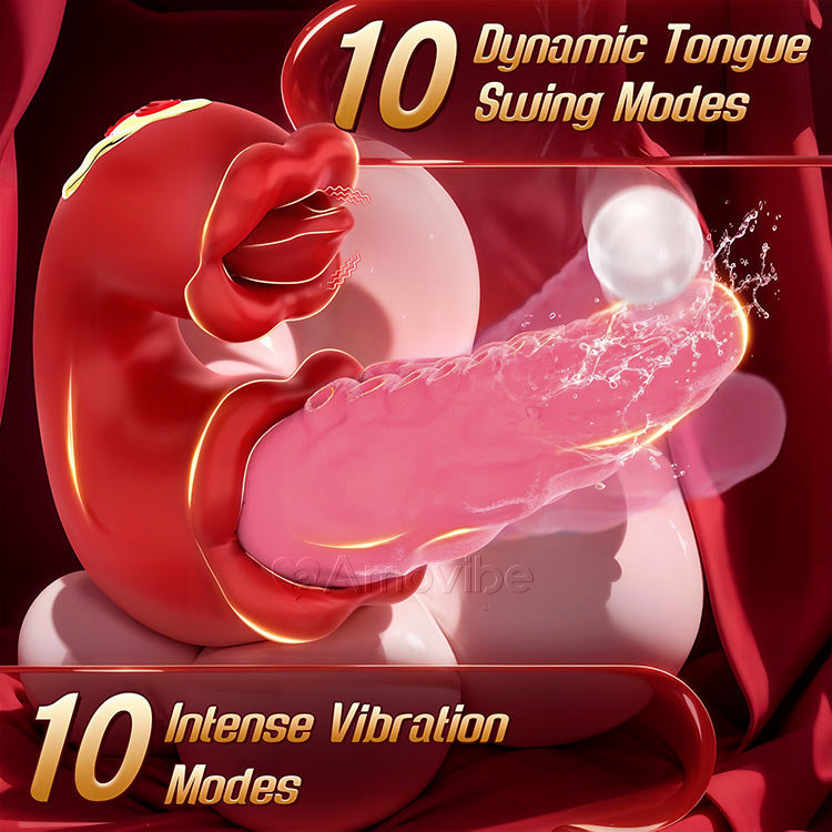 Vibratóireacht Octopus 2-in-1 le Teanga Teasóireachta & 10 Mód Vibreála