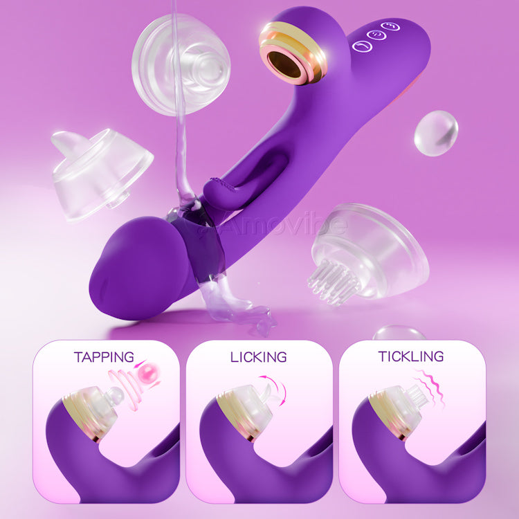 Vibradóir Nuálaíoch G-spot le Sciatháin le Muinchillí Silicone In-athsholáthair do Fheidhm Tapaidh, Greadta & Lighte