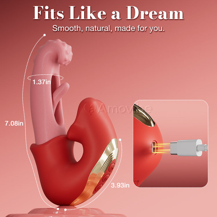 Vibrator Flapping Clitorach – Uiscedhíonach le Módanna Liceála & Teasóireachta