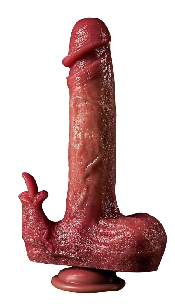 Dildó Béil Dhúbailte Réalaíoch - USB In-athluchtaithe & Oibríocht Chiúin