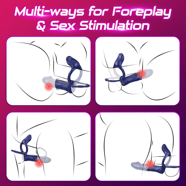 Strap-On Penis & Sleeve Luascach – Fáinne Císte do Spreagadh Clitóris & Pointe G