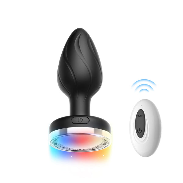 Vibrating Anal Plug with LED